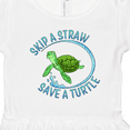 thumbnail image 4 of Inktastic Skip a Straw Save a Turtle with Cute Green Sea Turtle Girls Toddler Dress, 4 of 5