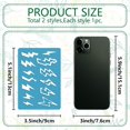 thumbnail image 2 of Acrylic Earring Handwork Template Card Leather Cutting Stencils Deep Sky Blue Lightning Bolt 130x90x2mm 2pcs/set, 2 of 8