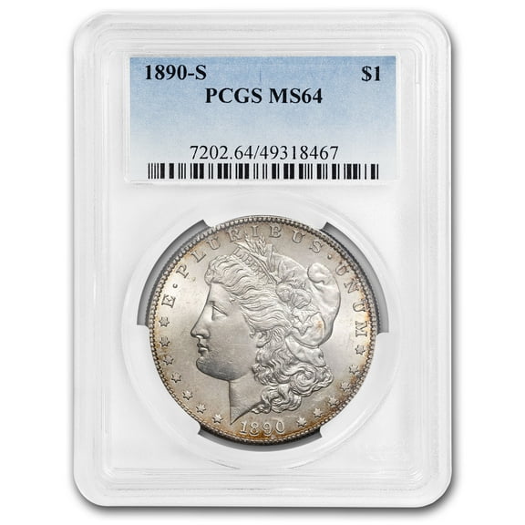 1890-S Morgan Dollar MS-64 PCGS