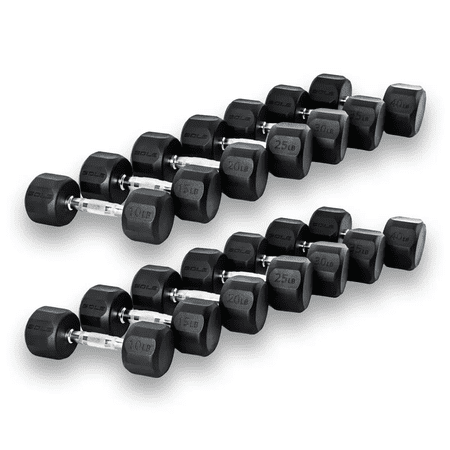 SOLE Fitness SW101 Ergonomic Dumbbell Set 10, 15, 20, 25, 30, 35, & 40 lbs. home exercise workout equipment