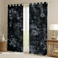 thumbnail image 2 of Feelyou Retro Camouflage Curtains Pack of 2 (42x84 Each), Black Camo Abstract Curtains Blackout, Teens Kids Boys Girls Bedroom Curtains, Curtains and Drapes Decor, 2 of 6
