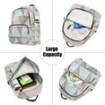thumbnail image 5 of FORMRS Mini Backpack Purse for Women Travel Daypack Casual Shoulder Bag, Green Geometric, 5 of 7