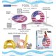 thumbnail image 2 of Inflatable USA Pool Float - Luxurious Fun Lounger Filled with Sparkle Silver Stars Confetti, Cool USA Flag Design Water Swimming Pool Floaties for Bea, 2 of 4