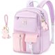 thumbnail image 1 of School Backpack for Girls, Big Capacity Primary School Rucksack Bag, Children Casual Daypack for Teen Girl small size Purple, 1 of 3