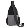 thumbnail image 4 of Baby Essentials Multi-Pocket Dual Zipper Crossbody Sling Diaper Bag Backpack with Matching 6-Ply Changing Pad and Mini Insulated Bottle Pockets in Grey and Black, 4 of 5
