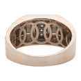 thumbnail image 3 of Men's 14K Two-Tone Gold Oval Shaped Strip Shank Diamond Pinky Ring (0.25ct.), 3 of 5