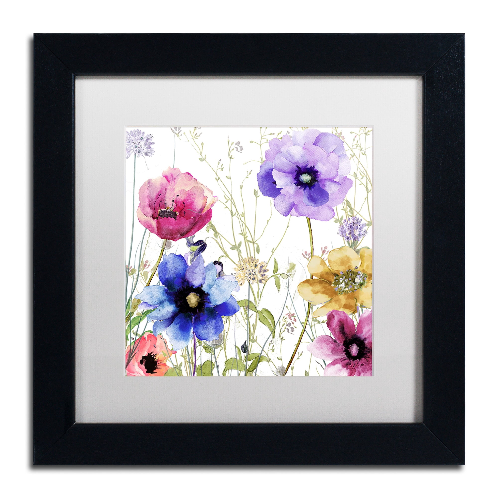 Trademark Fine Art "Summer Diary II" Canvas Art by Color Bakery, White Matte, Black Frame