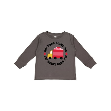 

Inktastic My Nana Loves Me Valentine Gift Toddler Boy or Toddler Girl Long Sleeve T-Shirt