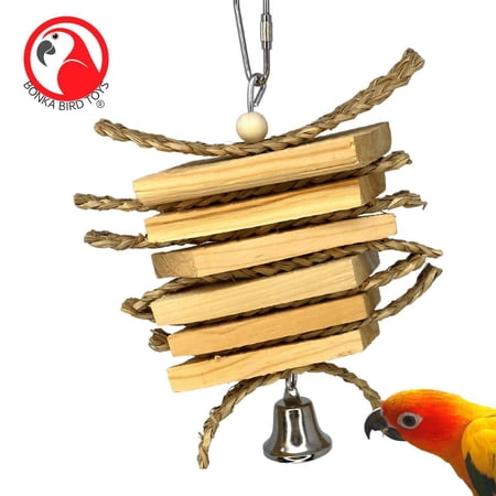 Bonka Bird Toys 3852 Natural Seagrass Wafers Small Medium Chew Bird Toy