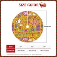 thumbnail image 4 of Bingfone Christmas Tree Skirt Mat Christmas Decoration Interior -Peace Love And Dove Flower Power, 4 of 8