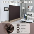 thumbnail image 5 of Nightcore Room Divider Single Privacy Screen, 73” Wide Rolling Room Divider Panel with Lockable Wheels, Woven Polyester Wall Screen for Bedroom, Office, School, Partition Room Dividers (Coffee), 5 of 9