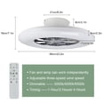thumbnail image 4 of Depuley Smart Ceiling Fan Bladeless Flush Mount Ceiling Fan with Light Remote Modern Ceiling Fan Low Profile Ceiling Fan Lights for Living Room Bedroom Kitchen, White, 4 of 10