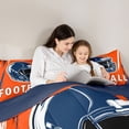 thumbnail image 5 of jejeloiu American Rugby Football Twin Comforter Sets,Teen Ball Game Bedding Set For Gamer Reversible 2-Piece, 5 of 8