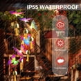 thumbnail image 4 of Solar Wind Chimes Outdoor, Color Changing Butterfly Wind Chimes, Outdoor Memorial Wind Bell Lights Gifts for Garden Mothers Day Yard Decor, 4 of 8