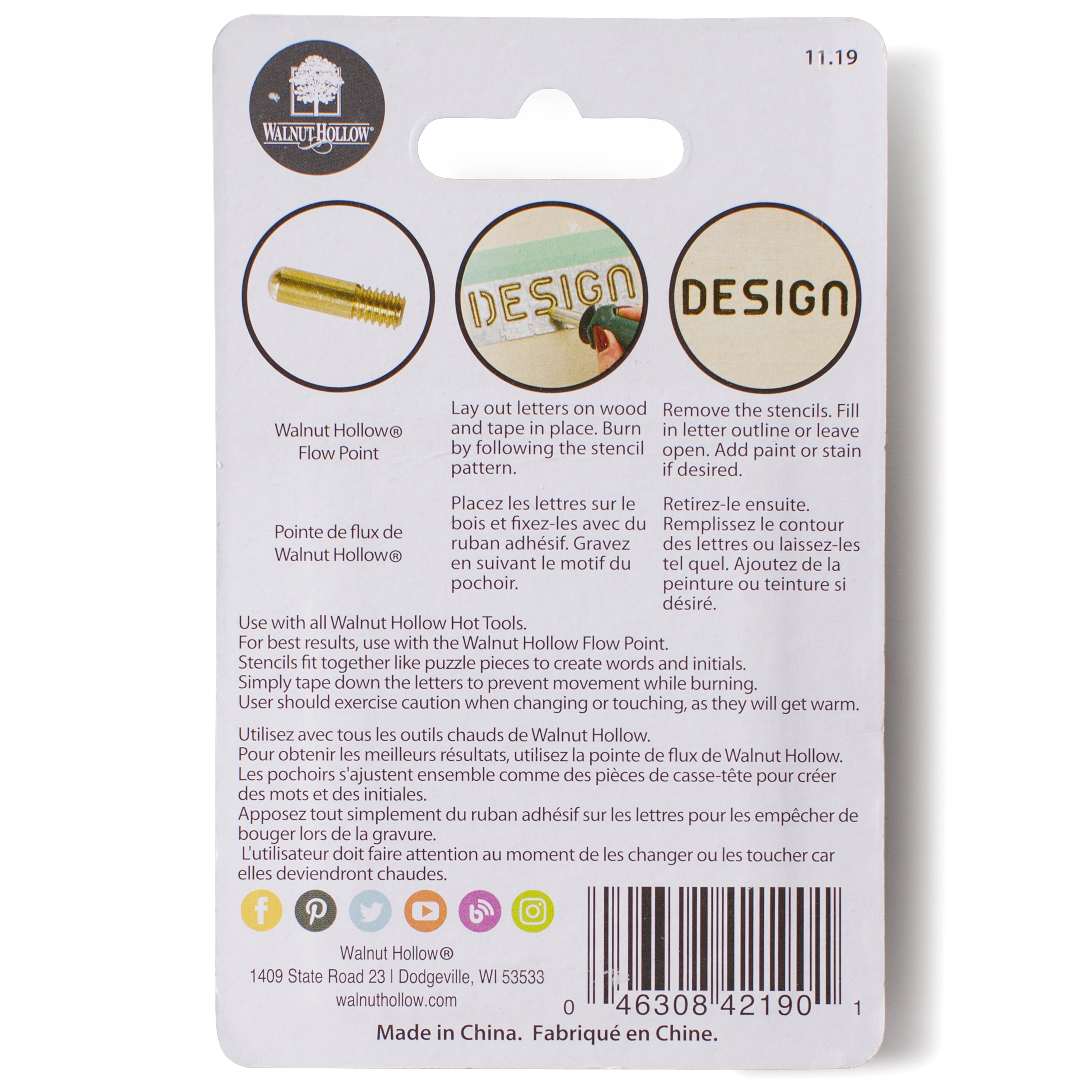 Walnut Hollow Creative Woodburner Alphabet Stencils - 26ct.