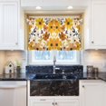 thumbnail image 5 of Yayeee Kitchen Curtains Tier Pair Light Filtering 27"x36" Rod Pocket Short Cafe Window Panel, Yellow Flowers, 5 of 7