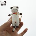 thumbnail image 2 of Lindo colgante de animalito de lana tejido a mano terminado, llavero de gato de ganchillo para adornos de bolso, juguetes para niños, suministros de ganchillo, 2 of 5