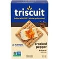 thumbnail image 3 of (3 pack) Triscuit Cracked Pepper & Olive Oil Whole Grain Wheat Crackers, Snack Crackers, 8.5 oz, 3 of 22
