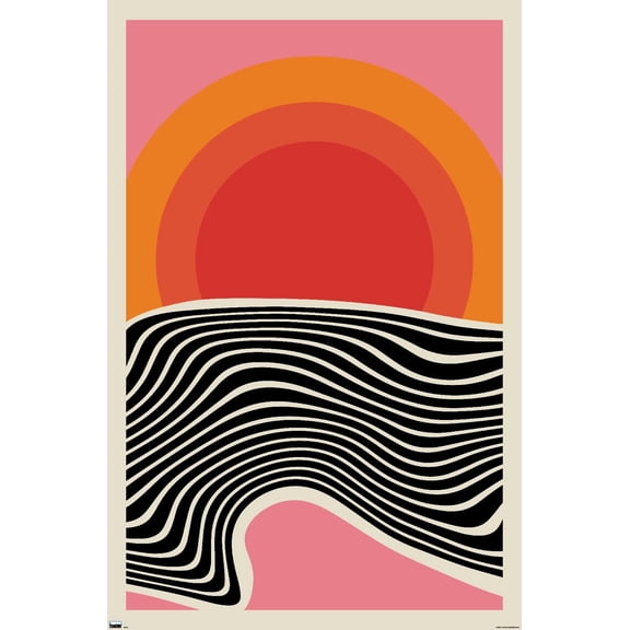 Minimalist Sunset Wall Poster, 22.375" x 34"