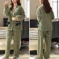 thumbnail image 4 of Conjunto de Pijamas de franela con forro polar para mujer, ropa de dormir cálida y gruesa de terciopelo, para invierno, novedad, 4 of 4