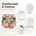 thumbnail image 6 of Lsque Retro Summer Stamp Printed Women's Running Shorts with Liner Pockets,Elastic Quick Dry Workout Athletic Gym Yoga Shorts,Womens High Waist Shorts-XX-Large, 6 of 9