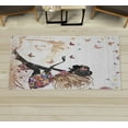 thumbnail image 1 of Fantasy Decorative Rug, Spring Girl Wings in a Floral Dress Surreal Garden Butterflies Print, Quality Carpet for Bedroom Dorm and Living Room, 6 Sizes, Almond Black, by Ambesonne, 1 of 1