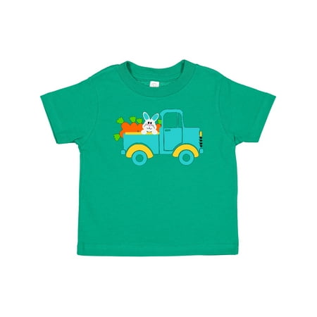 

Inktastic Cute Easter Bunny in Blue Truck with Carrots Gift Baby Boy or Baby Girl T-Shirt