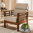 thumbnail image 2 of Bowery Hill Chaise d'Appoint en Beige Foncé et Cerisier, 2 of 9