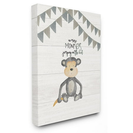 The Stupell Home Decor Collection The Kids Room by Stupell No Monkeys Jumping Wall Art