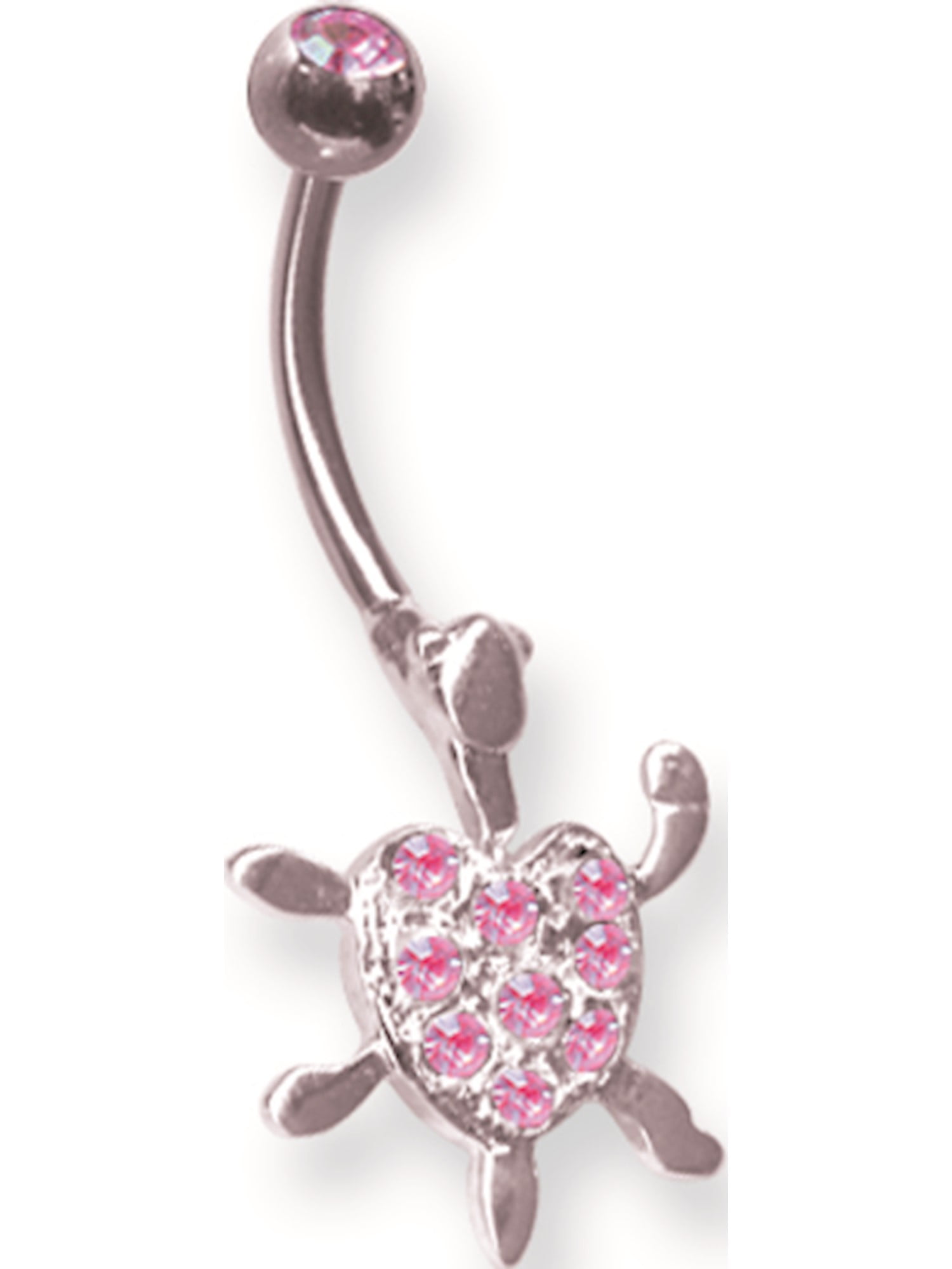 Long Move Jewelry by Sweet Pea SGSS Curv BB w Moveable Character Gem Charm 14G 13/32 11 mm Long Move Jewelry by Sweet Pea SGSS Curv BB w Moveable Character Gem Charm 14G 13/32 11 mm