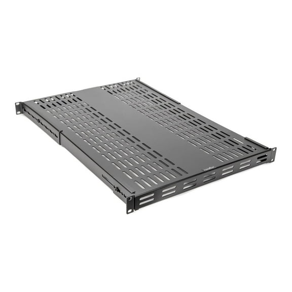 Rocstor Y10E074-B1 Adjustable Rack Shelf Shel 1u Universaladj. Depthsteelshelf
