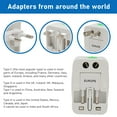 thumbnail image 2 of Plug Adapter, Wall Built In 8A Fuse Compact Travel Plug Adapter ABS 100-250V 10A  For EU For Overseas Business, 2 of 7
