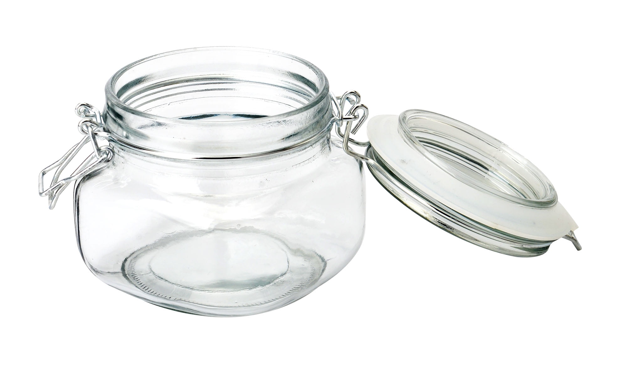 Mainstays Kitchen Storage 106oz Clear Glass Lock Lid Jar