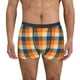 thumbnail image 1 of Balery Warm Orange Plaid Calzoncillos bóxer para hombre, ropa interior de algodón suave y transpirable con cinturilla de nailon-Small, 1 of 5