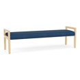 thumbnail image 1 of Pemberly Row Waiting Reception 3 Seat Bench Wood Frame in Blue, 1 of 5