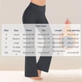 thumbnail image 3 of Sunnin Solid Color Fleece Lined Pants High Waist Yoga Workout Stretch Flare Leg Winter Wear, 3 of 6