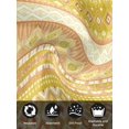 thumbnail image 7 of Yellow Khaki Boho Cloth Napkins Set of 4 Reusable Dinner Napkins, Vintage Ethnic Tribe Abstract Art Cocktail Napkin Washable Table Napkins for Wedding/Holiday Party/Baby Shower 20"x20", 7 of 7