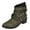 Army Green, variant on Army Green Ladies Low Heel Casual Mid Calf Boots Fall Comfortable Lightweight Slip On Booties