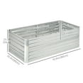 thumbnail image 3 of Outsunny Raised Garden Bed Metal Planter Box with Reinforced Rods, Silver, 3 of 10