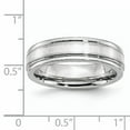 thumbnail image 6 of Primal Steel Cobalt Sterling Silver Inlay Satin 6mm Band, 6 of 10