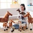 thumbnail image 6 of BESTSKY 3D Simulation Horse Animal Plush Stuffed Doll Kids Toy Room Decor Photo Props, 6 of 7