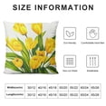 thumbnail image 5 of Shangniulu Yellow Tulips Flowers Pillowcases Nature Floral Print Pillow Case Decorative Throw Pillow Cover for Home Sofa Office 18x18inch, 5 of 5
