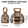 thumbnail image 5 of Pioneer Flower Floral Print Pattern Drawstring Lunch Bag Women - Drawstring Lunch Bag Insulated for Work Office - Stain-Resistant Large Lunchbags for Women with Multi-Pockets, 5 of 6