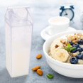 thumbnail image 5 of 2 Pcs Clear Milk Carton Water Bottle Milk Bottle Water Bottle Plastic 500Ml Milk Box Juice Bottle For Outdoor Portable Cute Cup Portable Reusable, 5 of 5