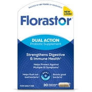 Florastor Probiotics for Digestive & Immune Health, 30 Capsules, Probiotics for Women & Men, Helps Flush Out Bad Bacteria, Boost The Good with Our Strain Saccharomyces Boulardii, Packaging May Vary