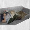 thumbnail image 6 of Landscape Soft Flannel Fleece Throw Blanket, Sunset Dawn Sea Ocean Island Romance Tropic Botanic Tree Photo, Cozy Plush for Indoor and Outdoor Use, 50" x 60", Turquoise Peach, by Ambesonne, 6 of 6