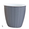 thumbnail image 3 of CAROOTU Plant Pot Cover Indoor Plastic Rattan Flower Cover Round Modern Decor Planter Durable, 3 of 7