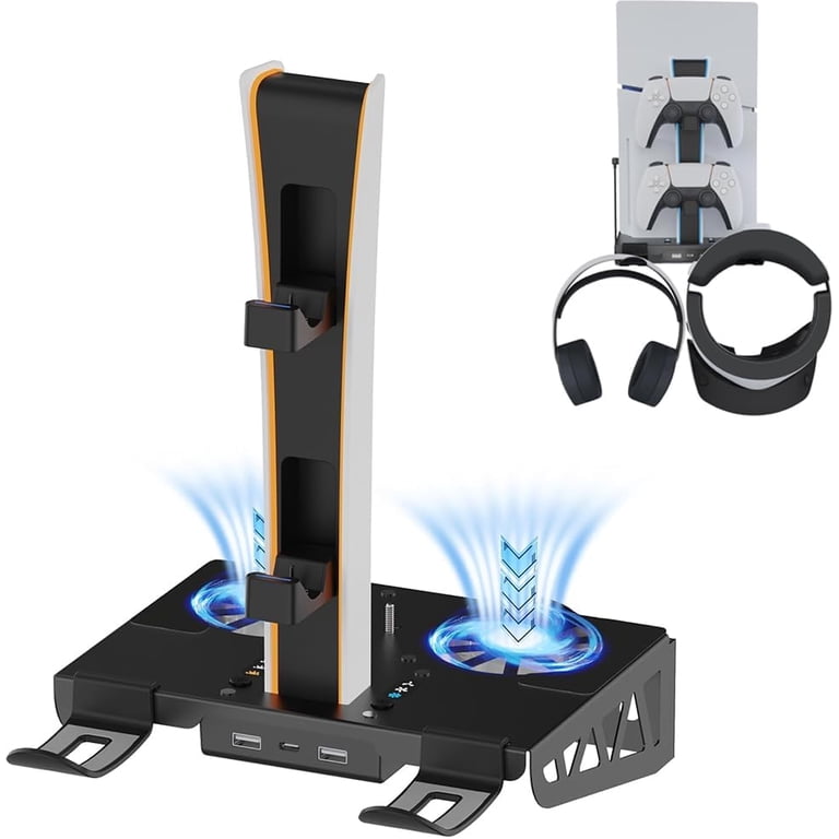 Ps5 Power Rails Power Cage Hosanwell PS5 Wall Mount With Charging Station - Fast ...