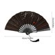 thumbnail image 3 of Abanico plegable de estilo antiguo de 7 pulgadas con borlas que se abre y se cierra. Ideal para abanicar en verano, decorar el hogar y hacer fotografías., 3 of 6
