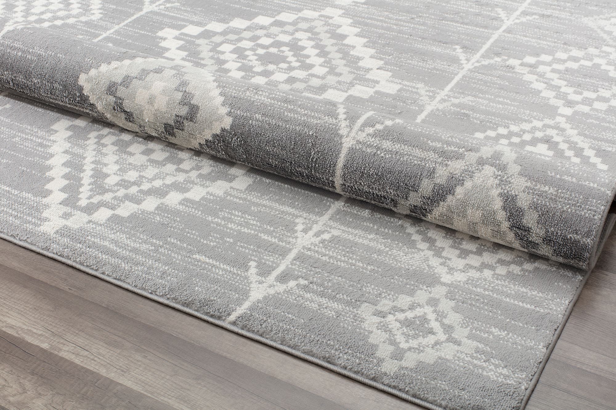 Soleil BR15F Native Driftwood Tribal Moroccan gray Area Rug, 8'9"x12'